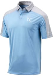 Columbia Kansas City Royals Mens Light Blue Bracket Polo Short Sleeve Polo