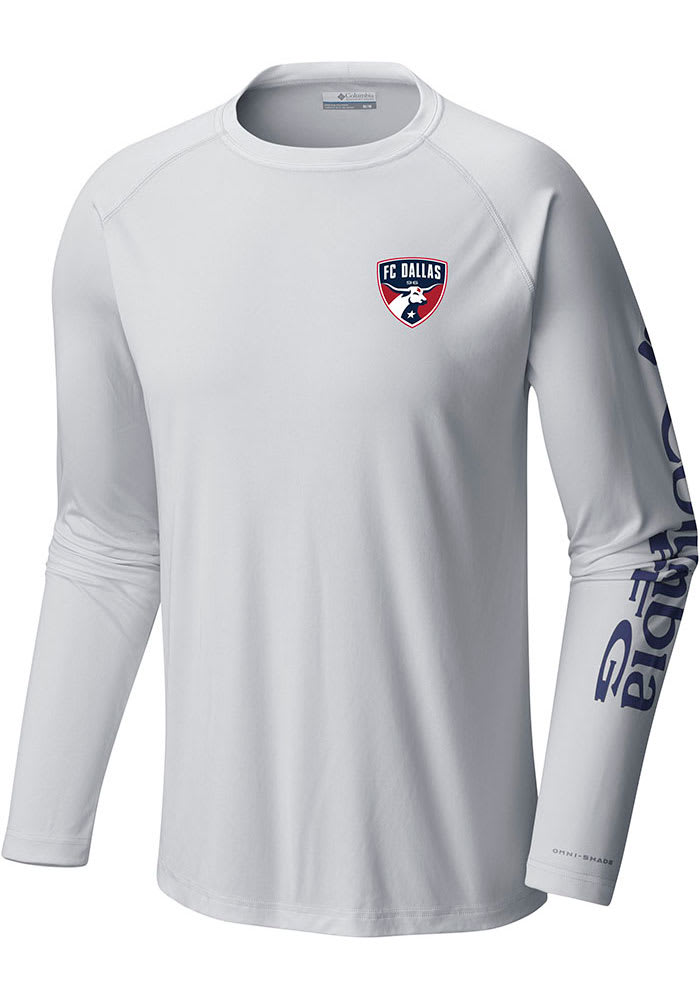 Columbia FC Dallas White TERMINAL TACKLE Long Sleeve T-Shirt