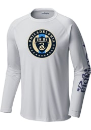Columbia Philadelphia Union White TERMINAL TACKLE Long Sleeve T-Shirt