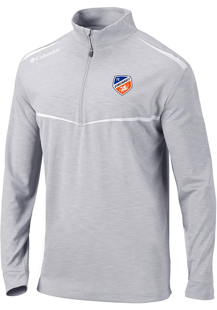 Columbia FC Cincinnati Mens Scorecard Long Sleeve Qtr Zip Pullover