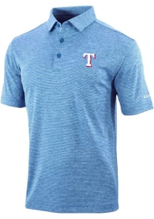 Columbia Texas Rangers Mens Light Blue Set II Short Sleeve Polo