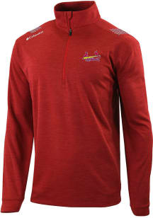 Columbia St Louis Cardinals Mens Red Oakland Downs Long Sleeve 1/4 Zip Pullover