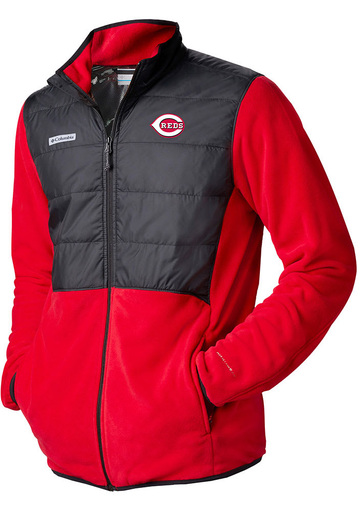 Columbia Cincinnati Reds Mens Red Basin Butte Fleece Medium Weight Jacket