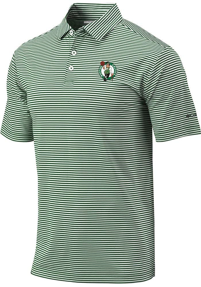 Columbia Boston Celtics Mens Green Omni-Wick Club Invite Short Sleeve Polo