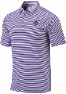 Columbia Charlotte Hornets Mens Purple Heat Seal Omni-Wick Club Invite Short Sleeve Polo