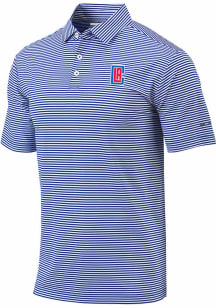 Columbia Los Angeles Clippers Mens Blue Heat Seal Omni-Wick Club Invite Short Sleeve Polo