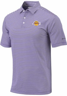 Columbia Los Angeles Lakers Mens Purple Heat Seal Omni-Wick Club Invite Short Sleeve Polo