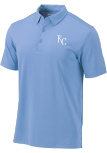 Columbia Kansas City Royals Mens White Heat Seal Omni-Wick Drive Short Sleeve Polo