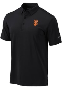 Columbia San Francisco Giants Mens Black Heat Seal Omni-Wick Drive Short Sleeve Polo