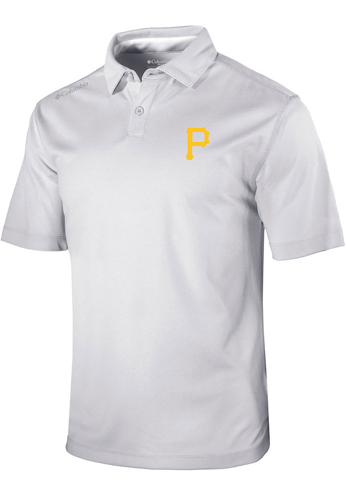 Antigua Pittsburgh Pirates Mens Black Illusion Short Sleeve Polo