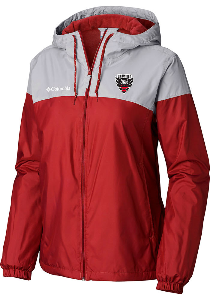 Columbia DC United Womens Red Flash Forward Lined Light Weight Jacket