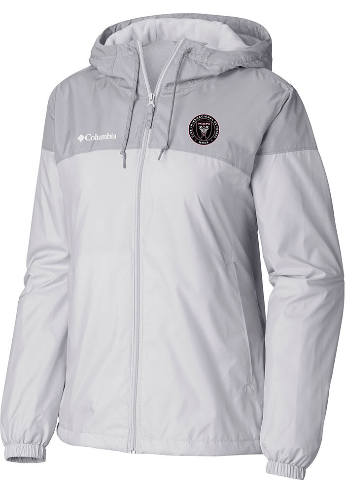 Columbia Inter Miami CF Womens White Flash Forward Lined Light Weight Jacket