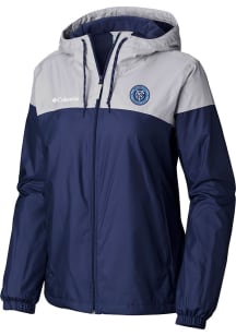 Columbia New York City FC Womens Navy Blue Heat Seal Flash Forward Lined Light Weight Jacket