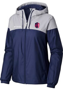 Columbia St Louis City SC Womens Navy Blue Heat Seal Flash Forward Lined Light Weight Jacket