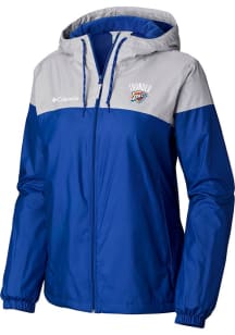 Columbia Oklahoma City Thunder Womens Blue Heat Seal Flash Forward Lined Light Weight Jacket
