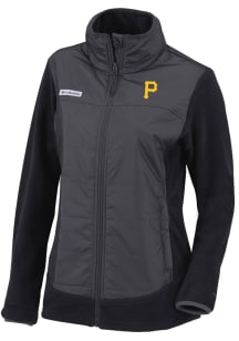 Columbia Pittsburgh Pirates Womens Black Heat Seal Basin Butte Fleece Medium Weight Jacket