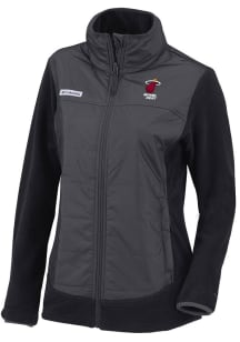 Columbia Miami Heat Womens Black Heat Seal Basin Butte Fleece Medium Weight Jacket