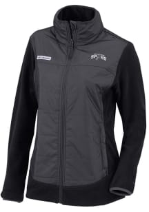 Columbia San Antonio Spurs Womens Black Heat Seal Basin Butte Fleece Medium Weight Jacket