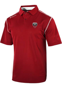 Columbia DC United Mens Red Heat Seal Omni-Wick Shotgun Short Sleeve Polo