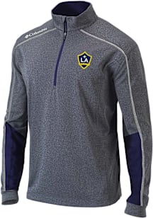 Columbia LA Galaxy Mens Navy Blue Heat Seal Omni-Wick Shotgun Long Sleeve Qtr Zip Pullover