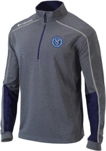 Columbia New York City FC Mens Navy Blue Heat Seal Omni-Wick Shotgun Long Sleeve Qtr Zip Pullover