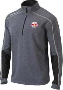 Columbia New York Red Bulls Mens Navy Blue Heat Seal Omni-Wick Shotgun Long Sleeve Qtr Zip Pullove..