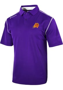 Columbia Phoenix Suns Mens Purple Heat Seal Omni-Wick Shotgun Short Sleeve Polo