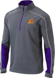 Columbia Phoenix Suns Mens Purple Heat Seal Omni-Wick Shotgun Long Sleeve 1/4 Zip Pullover