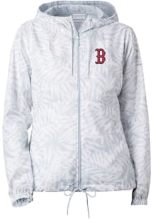 Columbia Boston Red Sox Womens Grey Heat Seal Printed Flash Forward Light Weight Jacket
