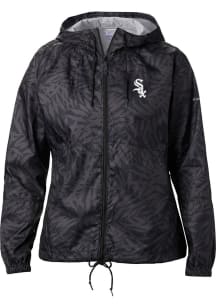 Columbia Chicago White Sox Womens Black Heat Seal Printed Flash Forward Light Weight Jacket