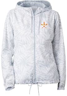 Columbia Houston Astros Womens Grey Heat Seal Printed Flash Forward Light Weight Jacket