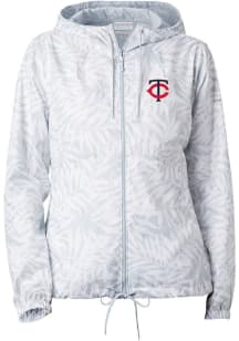 Columbia Minnesota Twins Womens Grey Heat Seal Printed Flash Forward Light Weight Jacket