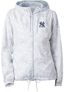 Columbia New York Yankees Womens Grey Heat Seal Printed Flash Forward Light Weight Jacket