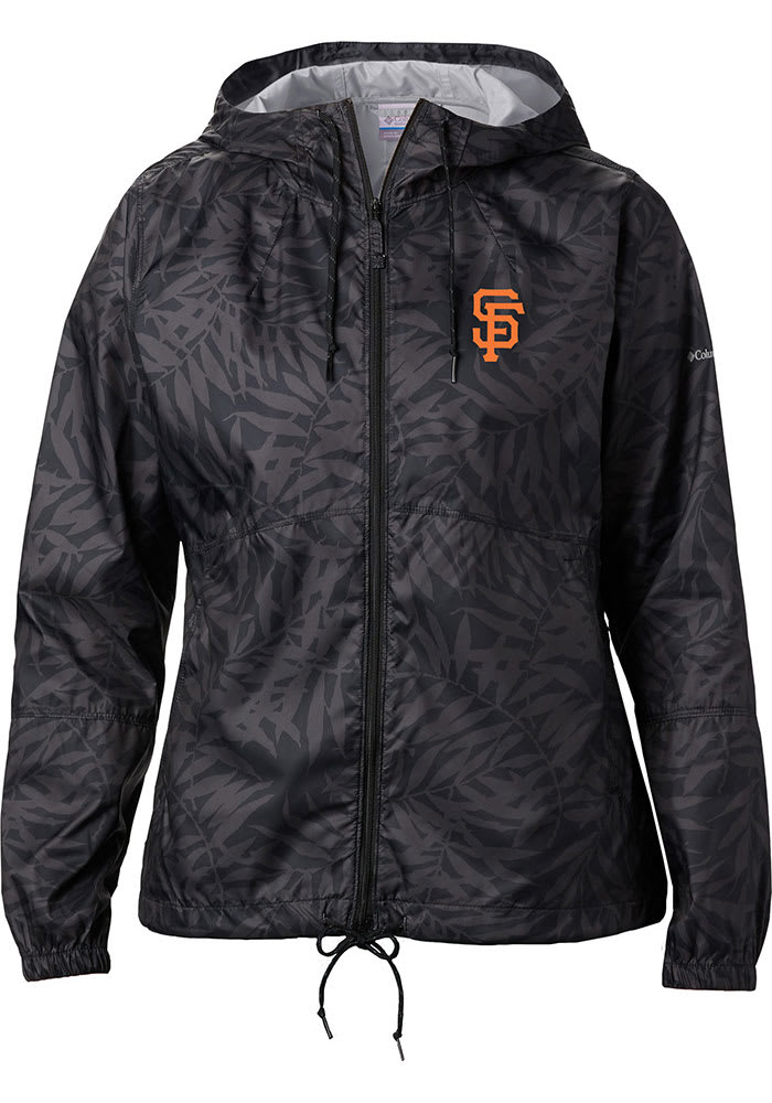 Columbia San Francisco Giants Women's Black Heat Seal Printed Flash Forward Light Weight Jacket, Black, 100% POLYESTER, Size L, Rally House