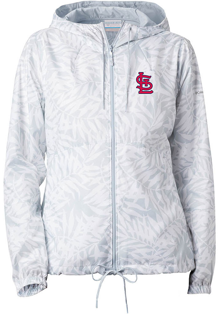 Columbia St Louis Cardinals Women's Navy Blue Heat Seal Greenkeeper Light Weight Jacket, Navy Blue, 92% POLY/8% SPANDEX, Size 2XL, Rally House