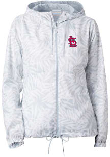 Columbia St Louis Cardinals Womens Grey Heat Seal Printed Flash Forward Light Weight Jacket