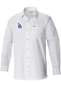 Columbia Los Angeles Dodgers White Slack Tide Long Sleeve T Shirt
