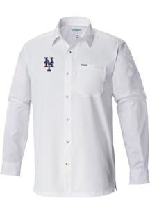 Columbia New York Mets White Slack Tide Long Sleeve T Shirt