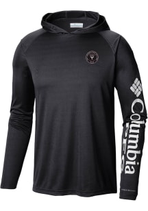Columbia Inter Miami CF Mens Black Heat Seal Terminal Tackle Long Sleeve Hoodie