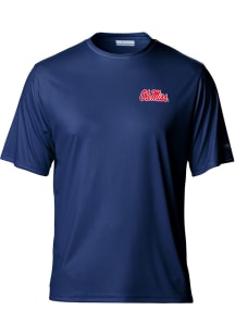 Columbia Ole Miss Rebels Navy Blue Terminal Tackle Short Sleeve T Shirt
