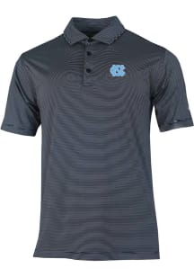 Columbia North Carolina Tar Heels Mens Navy Blue Heat Seal Double Hit Short Sleeve Polo