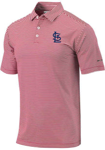 Columbia St Louis Cardinals Mens Red Club Invite Short Sleeve Polo