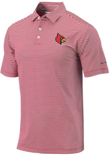 Columbia Louisville Cardinals Mens Red Club Invite Short Sleeve Polo