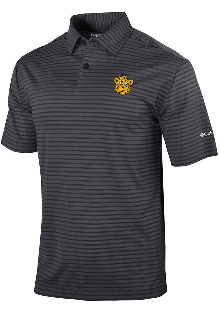 Columbia Missouri Tigers Mens Black Smooth Role Short Sleeve Polo