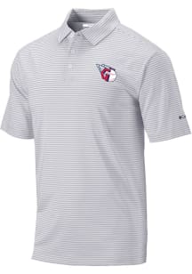 Columbia Cleveland Guardians Mens Grey Club Invite Short Sleeve Polo