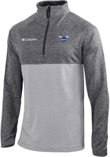 Columbia Charlotte Hornets Mens Grey Heat Seal Omni-Wick Rockin It Long Sleeve Qtr Zip Pullover