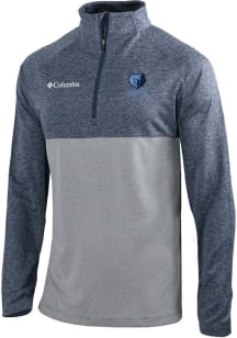 Columbia Memphis Grizzlies Mens Navy Blue Heat Seal Omni-Wick Rockin It Long Sleeve Qtr Zip Pullov..