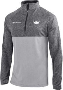 Columbia Sacramento Kings Mens Grey Heat Seal Omni-Wick Rockin It Long Sleeve Qtr Zip Pullover