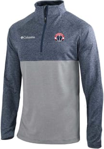 Columbia Washington Wizards Mens Navy Blue Heat Seal Omni-Wick Rockin It Long Sleeve Qtr Zip Pullo..