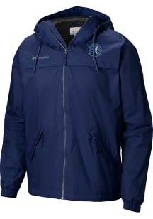 Columbia Minnesota Timberwolves Mens Navy Blue Heat Seal Oroville Creek Outerwear Lined Jacket